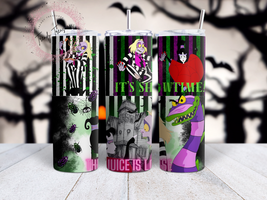 Beetlejuice "The Juice is Loose" - 20oz & 30oz Skinny Tumblers- Personalized Halloween Tumbler