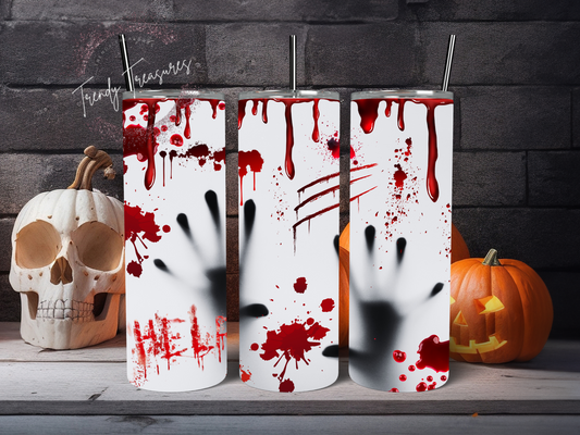 Help! I'm Trapped - 20oz Skinny Tumbler - Halloween Tumbler